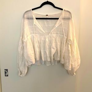 Free People. Small. Crop top. White